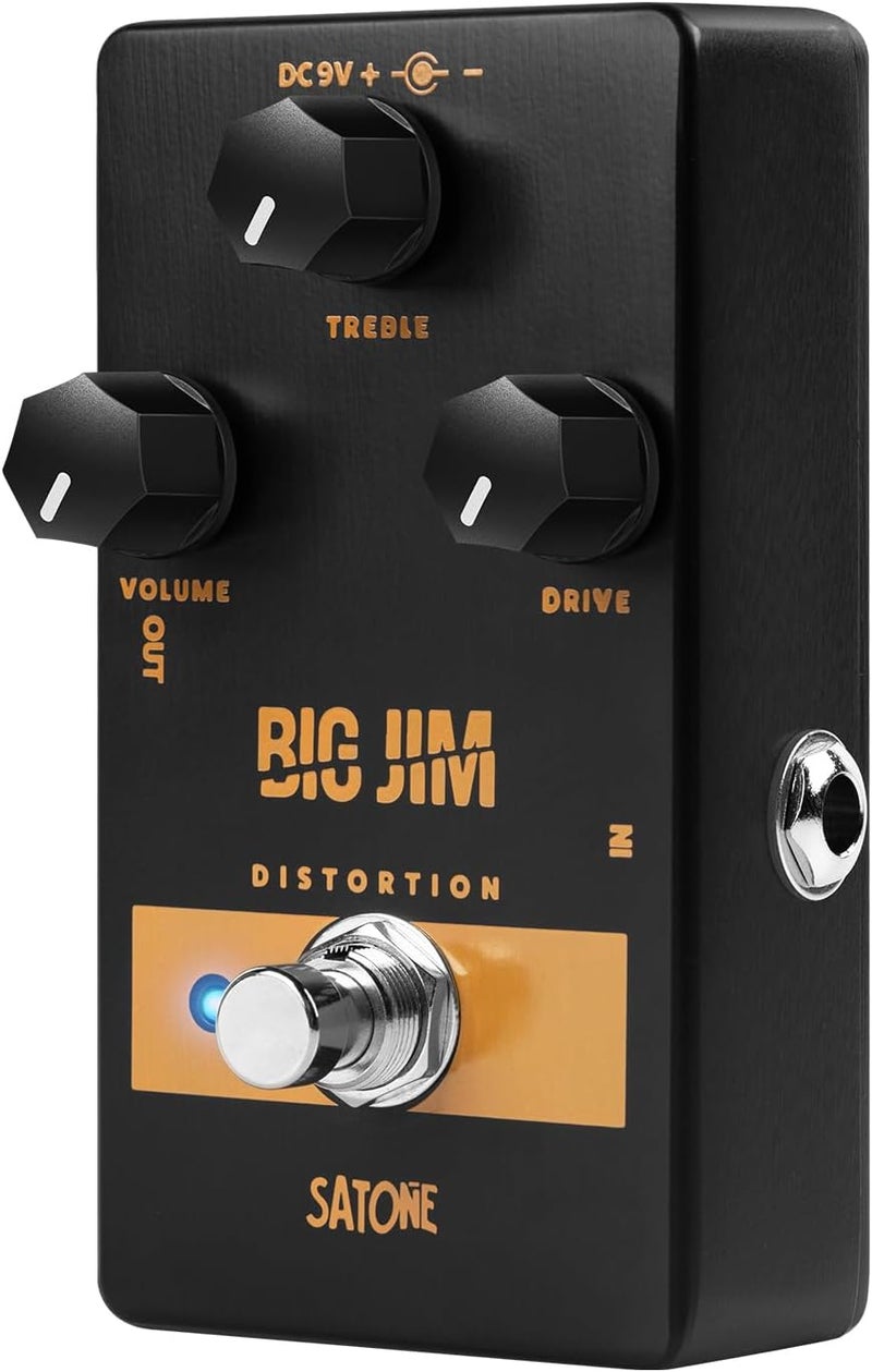 SATONE S808 Big Jim Distortion Electric Guitar Effect Pedal - Rich Gain Distortion Effect Preset Acoustic Metal Pedal with True Bypass - Image 1